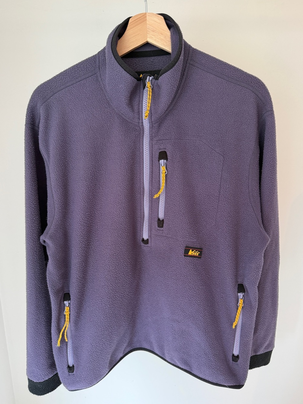 REI Trailmade Purple Quarter-Zip Fleece Pullover Medium